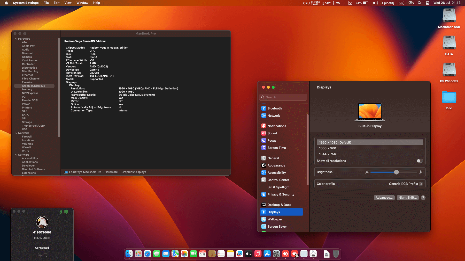 Lenovo Ideapad Slim 3 15ALC6 [AMD Ryzen 7 5700U + Radeon Vega 8 + I2C]   OpenCore 1